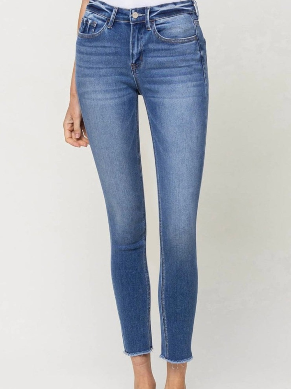 Women's Vervet Blue Denim Jeans - Classic Mid Wash